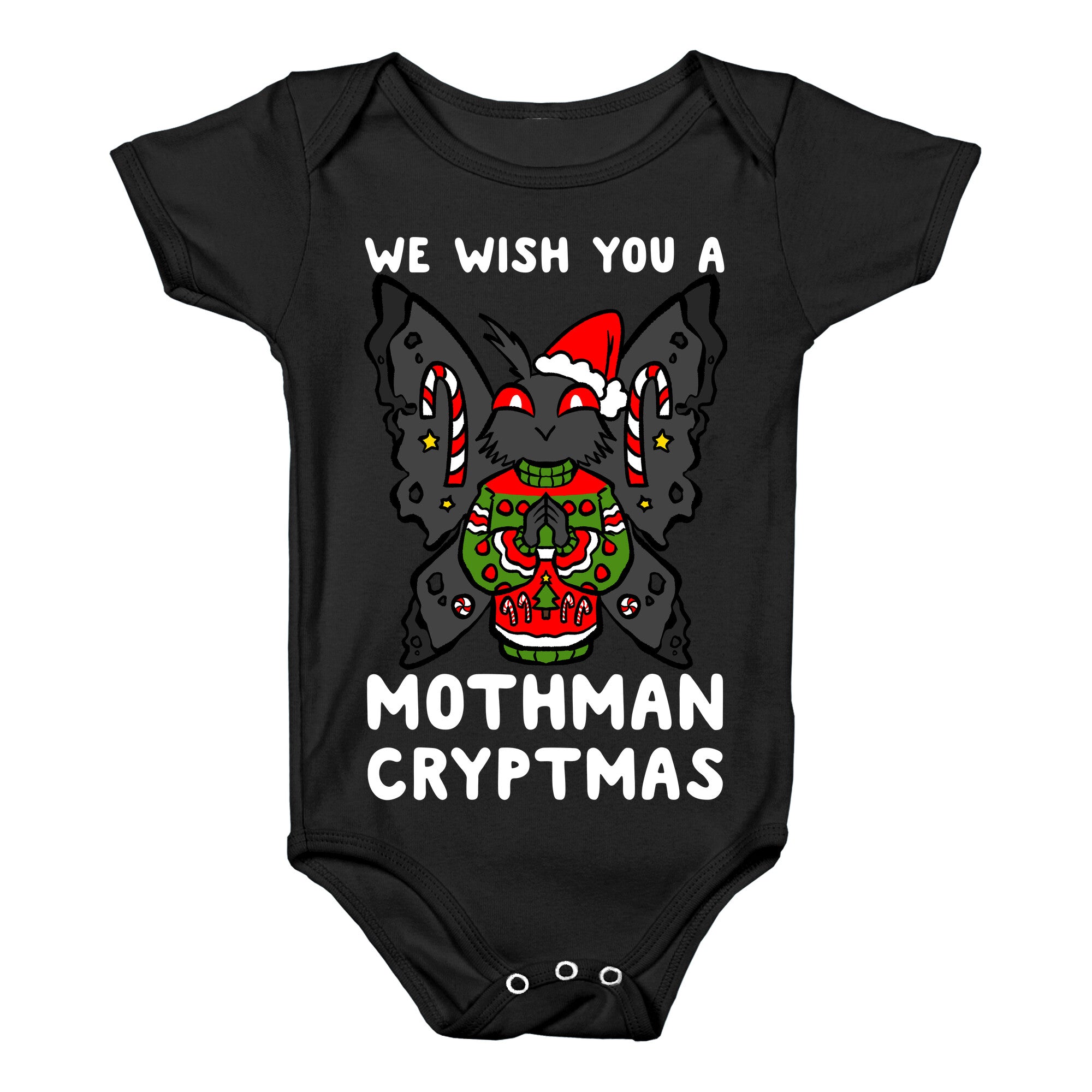 We Wish You A Mothman Cryptmas Baby One Piece