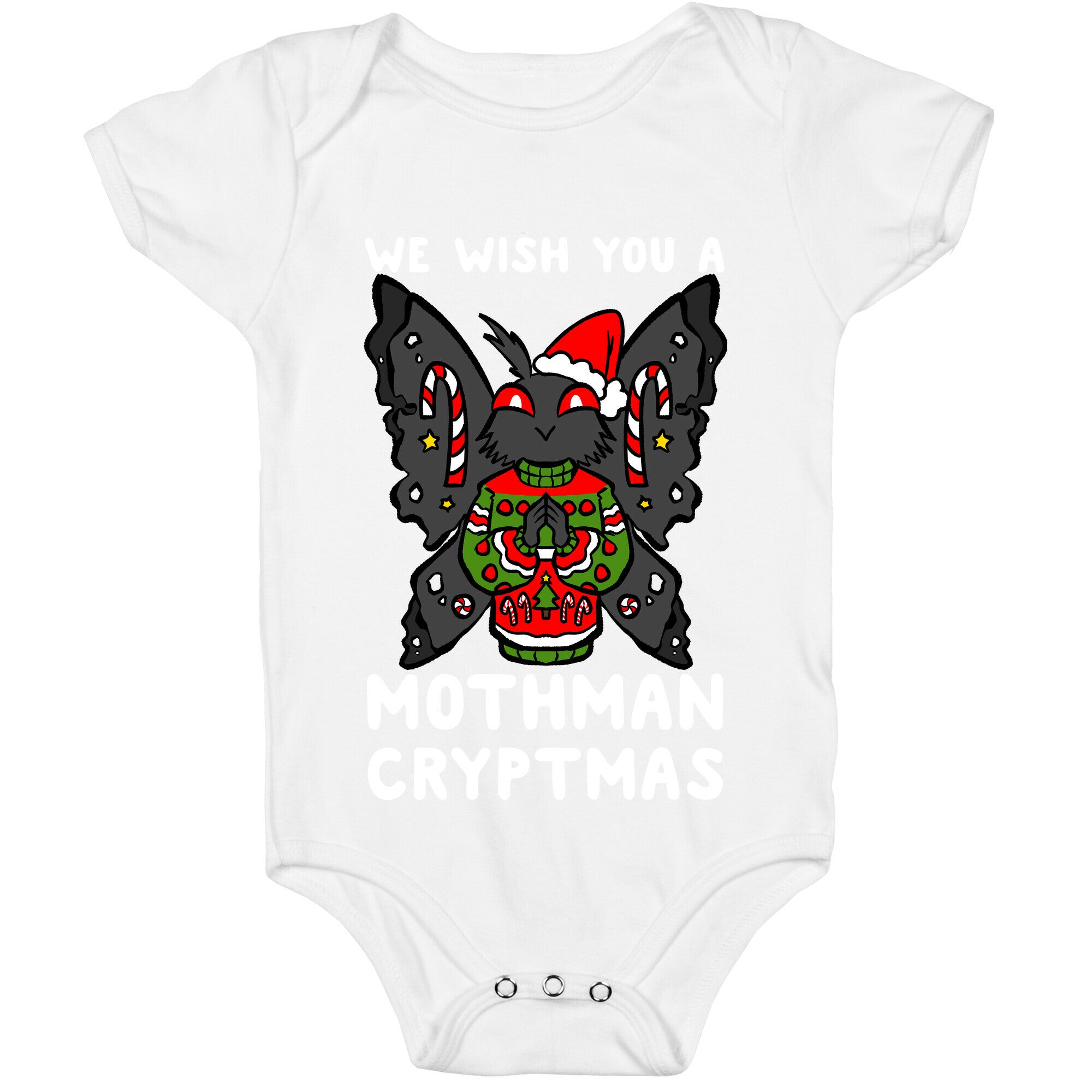 We Wish You A Mothman Cryptmas Baby One Piece