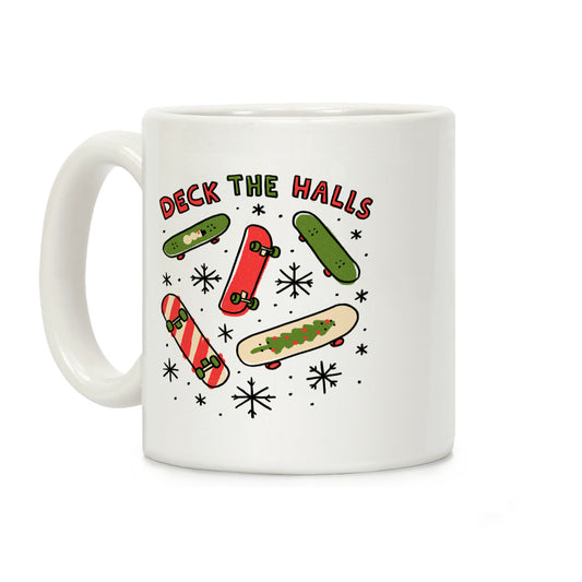 Deck The Halls Skateboarding Coffee Mug