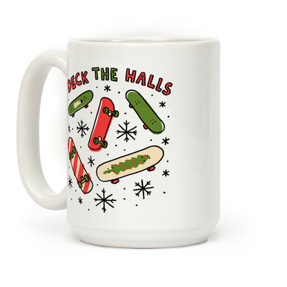 Deck The Halls Skateboarding Coffee Mug