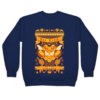Bee Kind Sweater Pattern Crewneck Sweatshirt