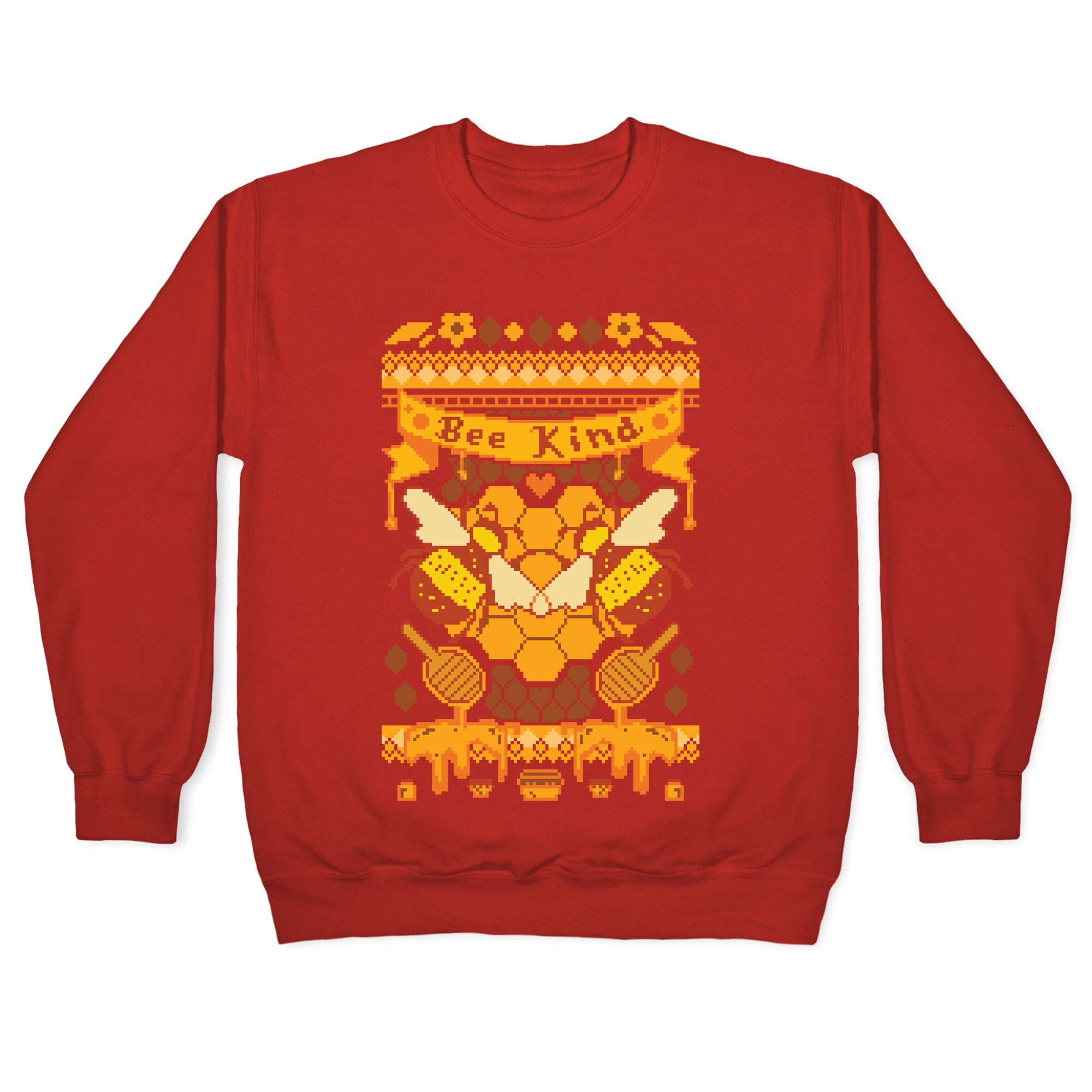 Bee Kind Sweater Pattern Crewneck Sweatshirt
