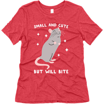 Small And Cute But Will Bite Rat Women's Triblend Tee