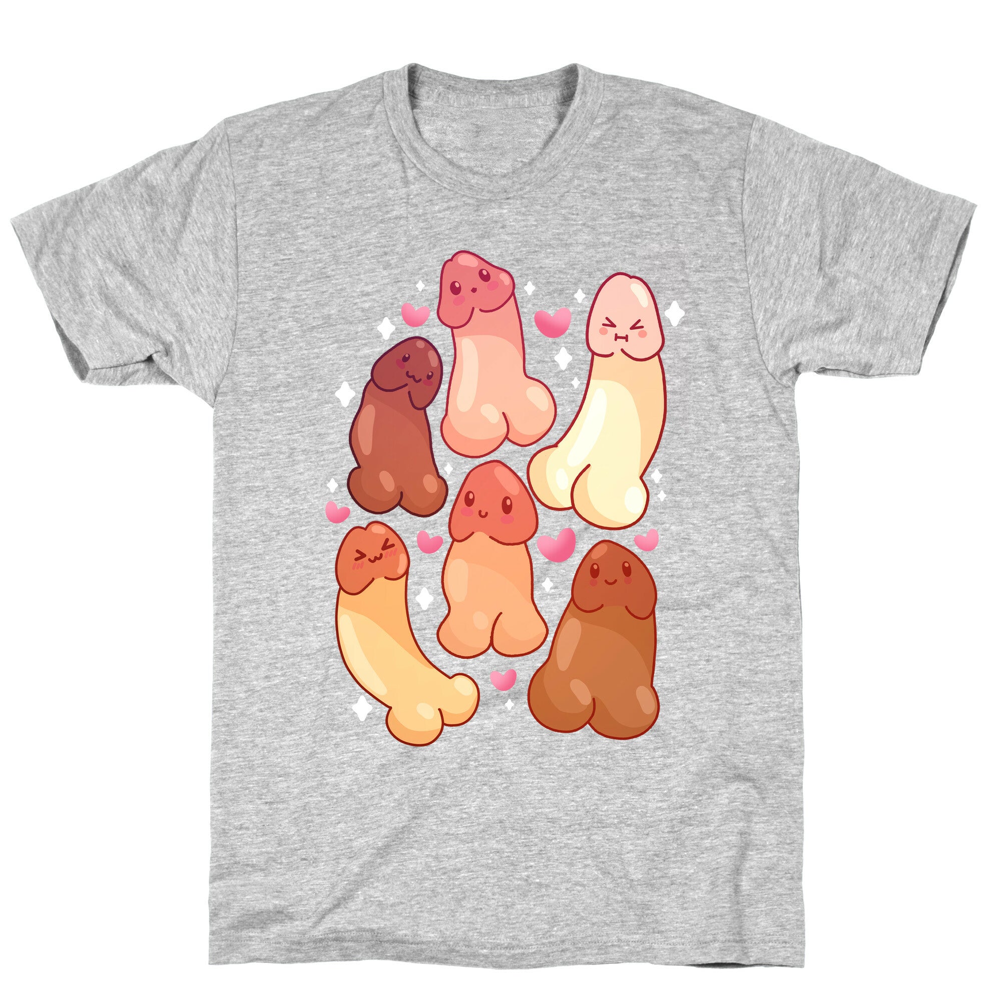 Kawaii Penises Pattern T-Shirt