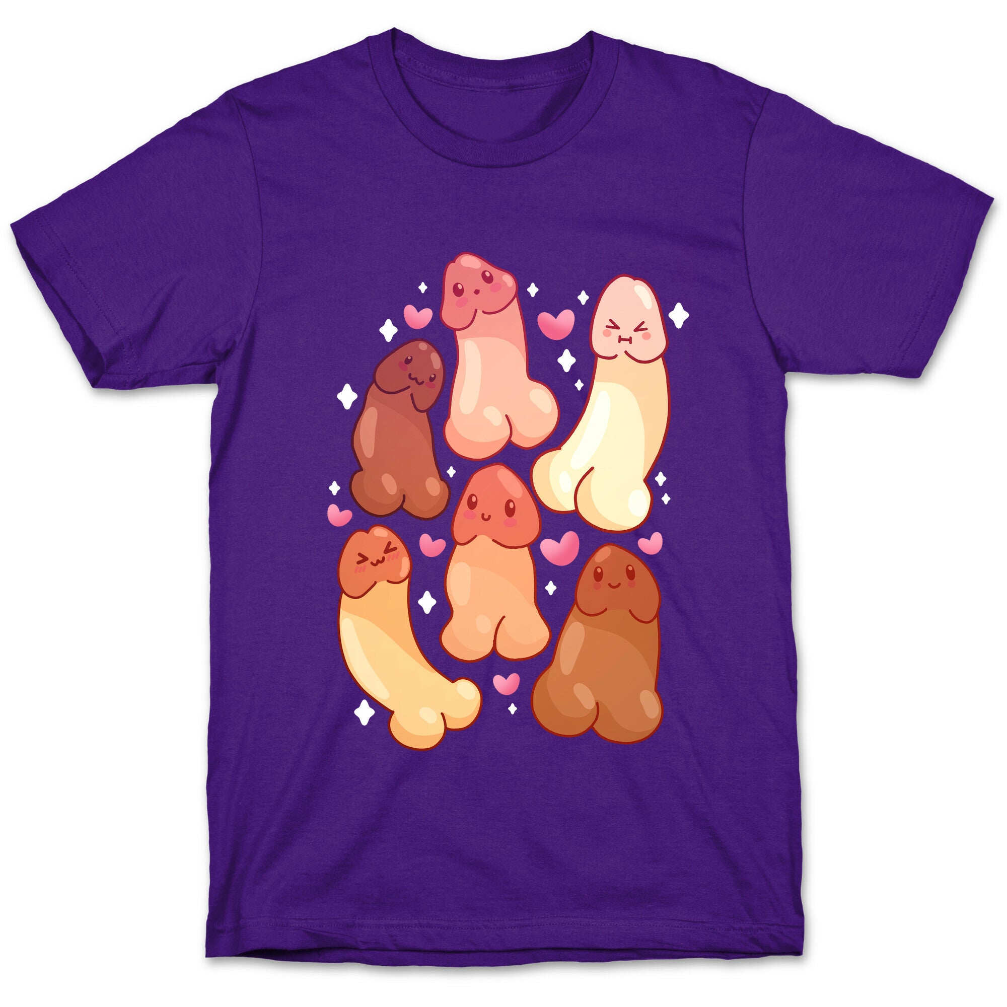 Kawaii Penises Pattern T-Shirt