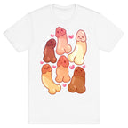 Kawaii Penises Pattern T-Shirt