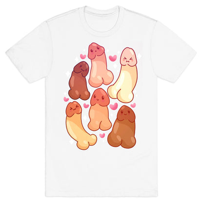 Kawaii Penises Pattern T-Shirt