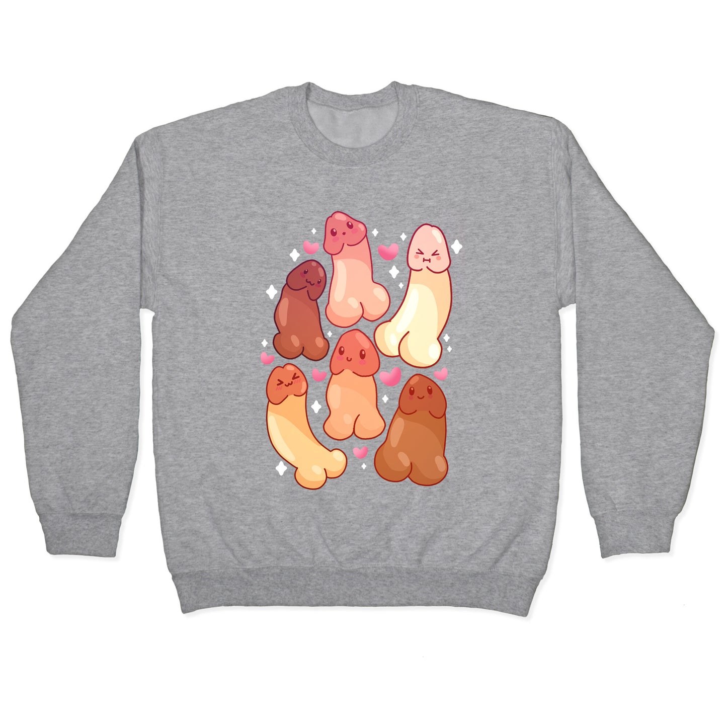 Kawaii Penises Pattern Crewneck Sweatshirt