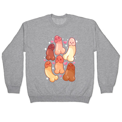 Kawaii Penises Pattern Crewneck Sweatshirt
