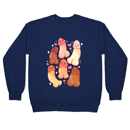 Kawaii Penises Pattern Crewneck Sweatshirt