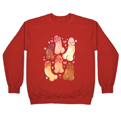 Kawaii Penises Pattern Crewneck Sweatshirt