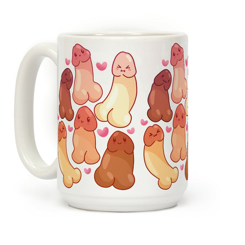 Kawaii Penises Pattern Coffee Mug