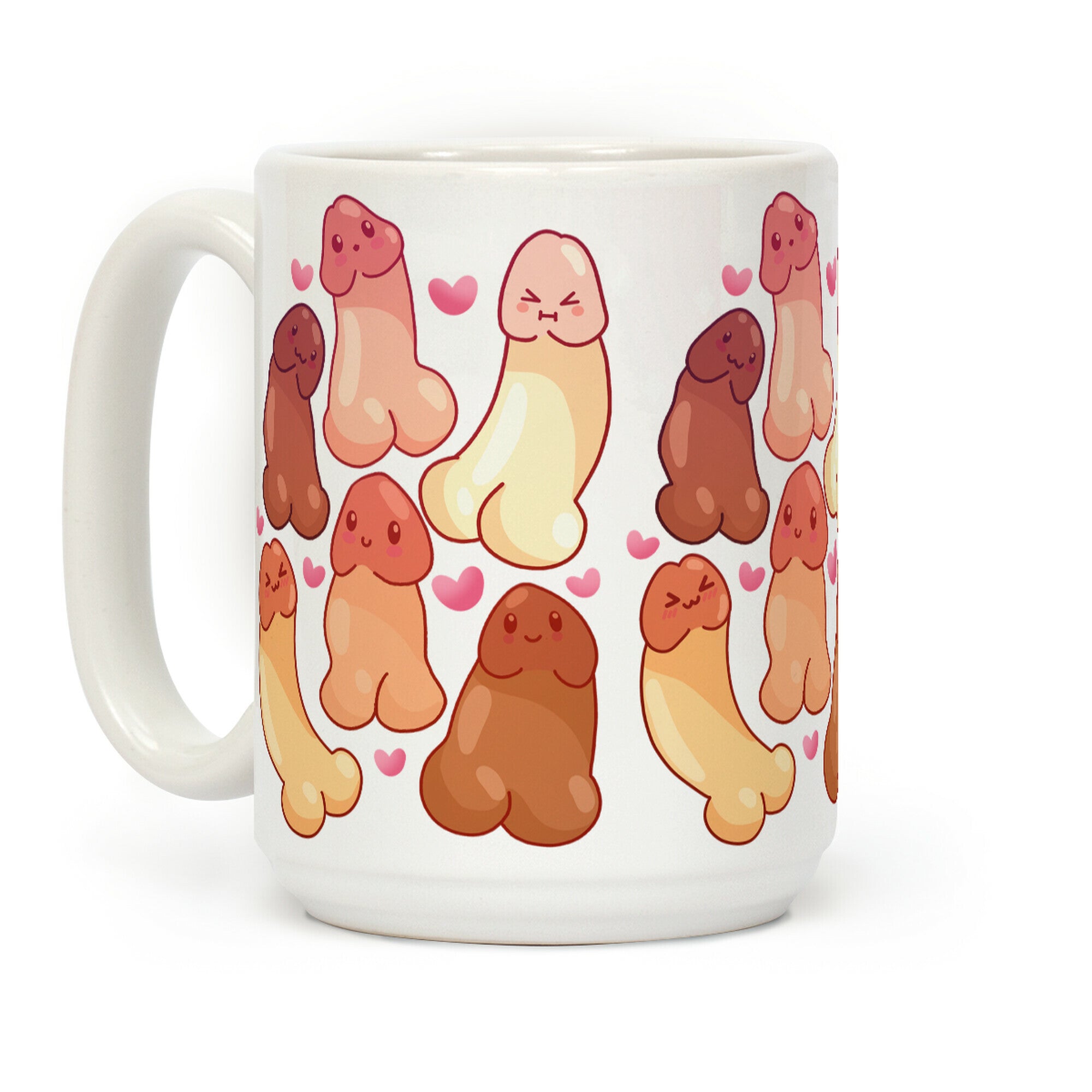 Kawaii Penises Pattern Coffee Mug