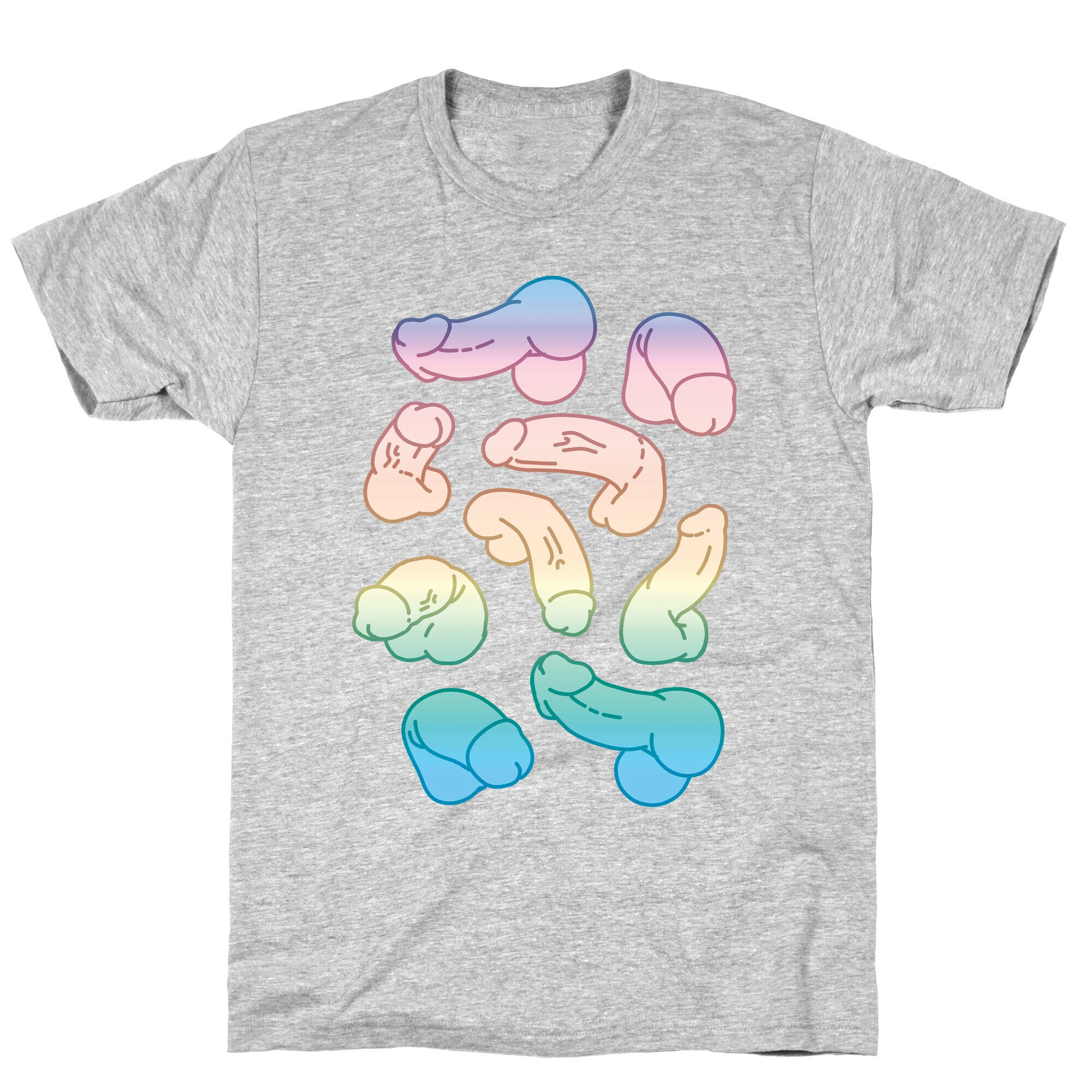 Pastel Penis Pattern T-Shirt