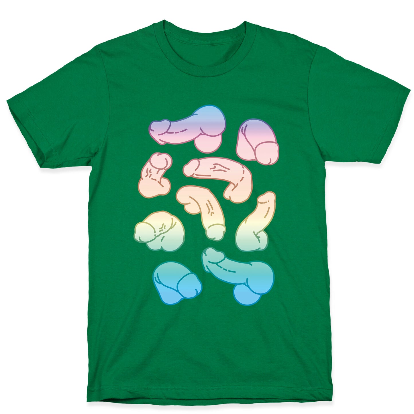 Pastel Penis Pattern T-Shirt