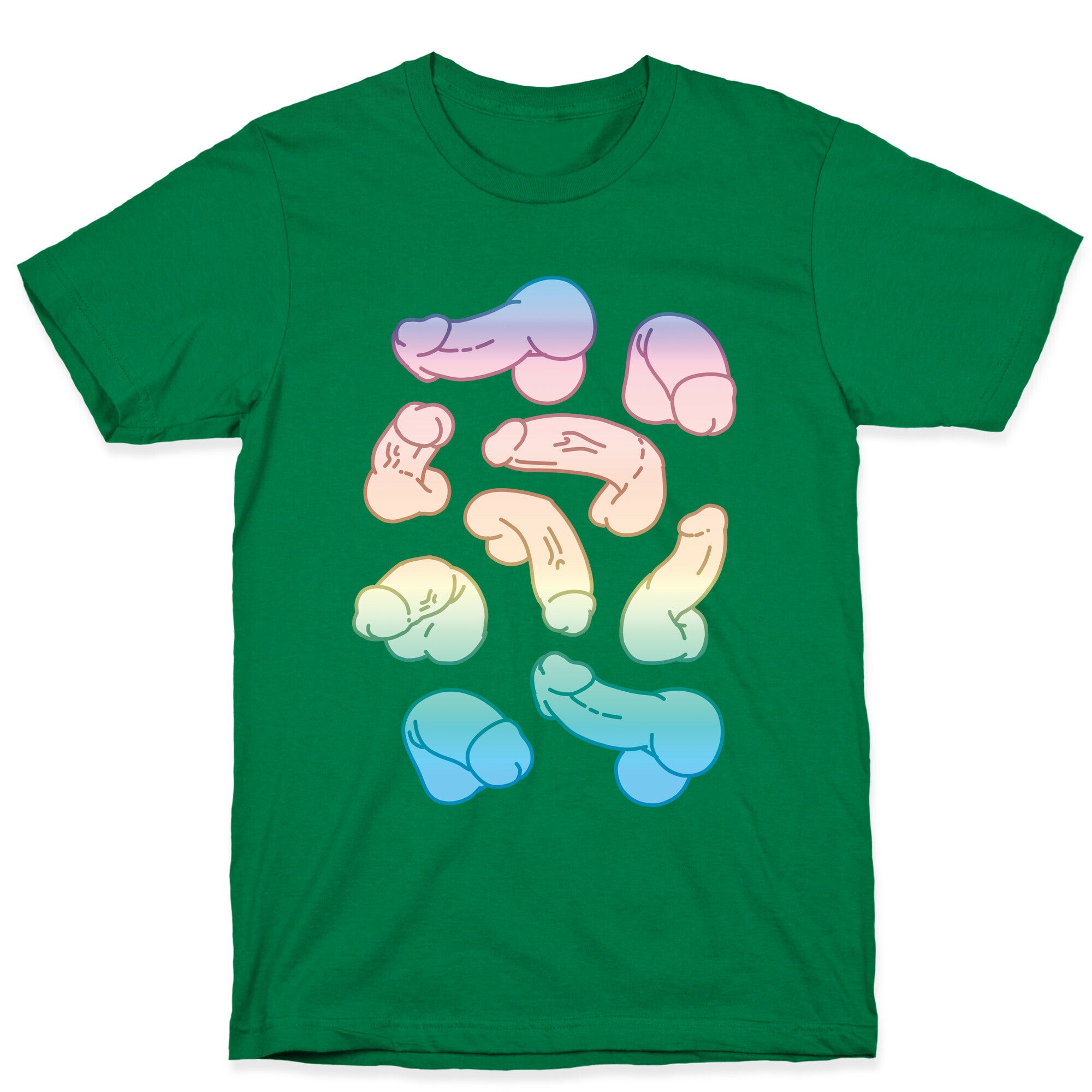 Pastel Penis Pattern T-Shirt