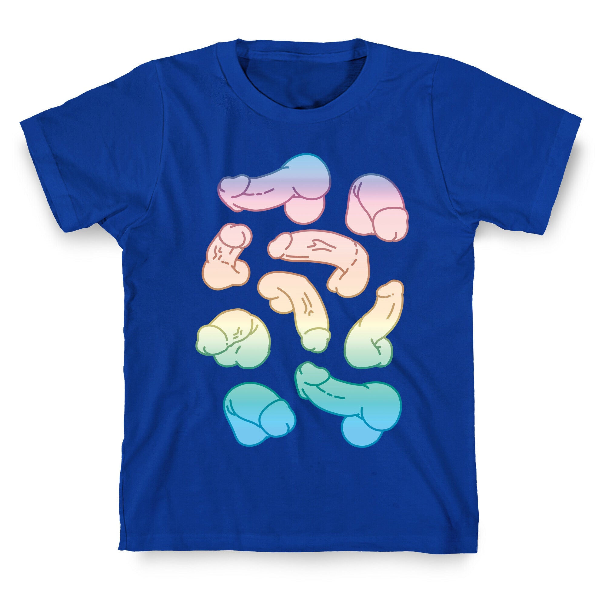 Pastel Penis Pattern T-Shirt