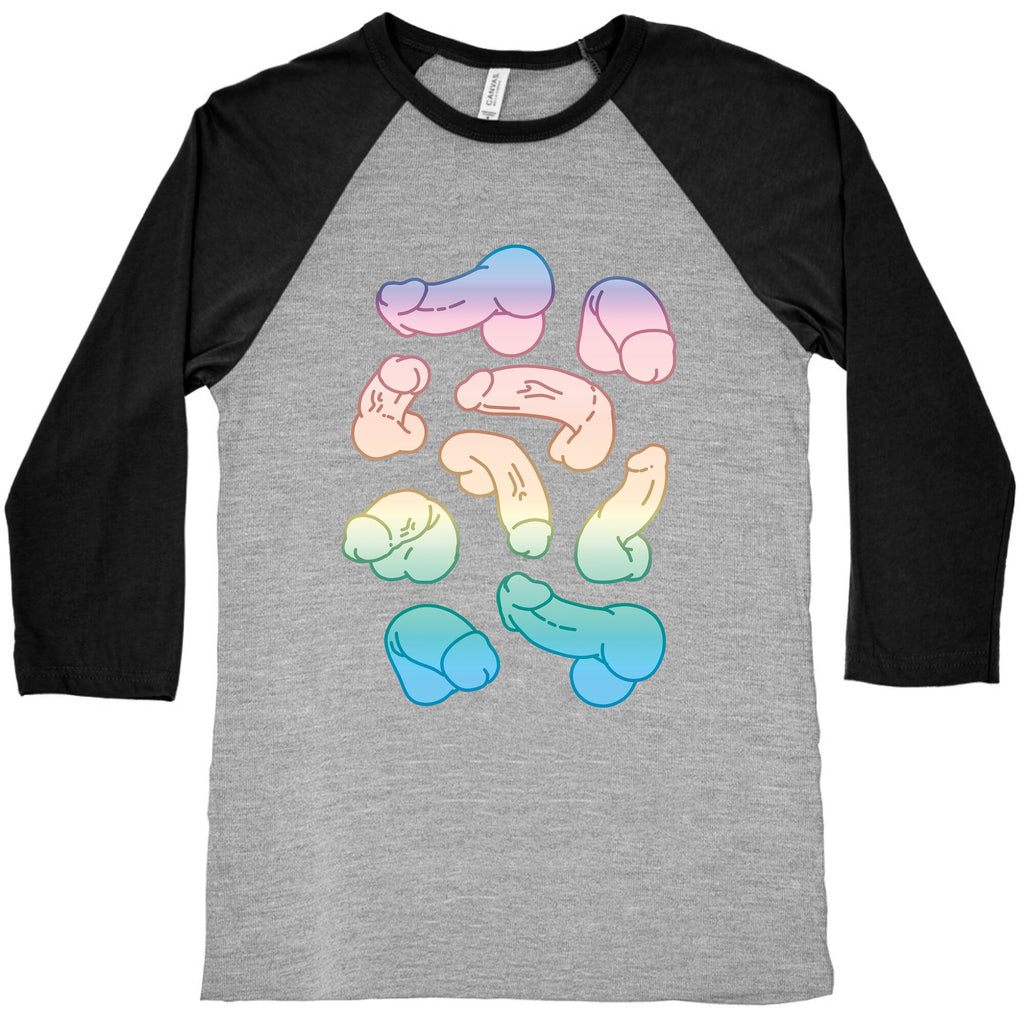 Pastel Penis Pattern Baseball Tee