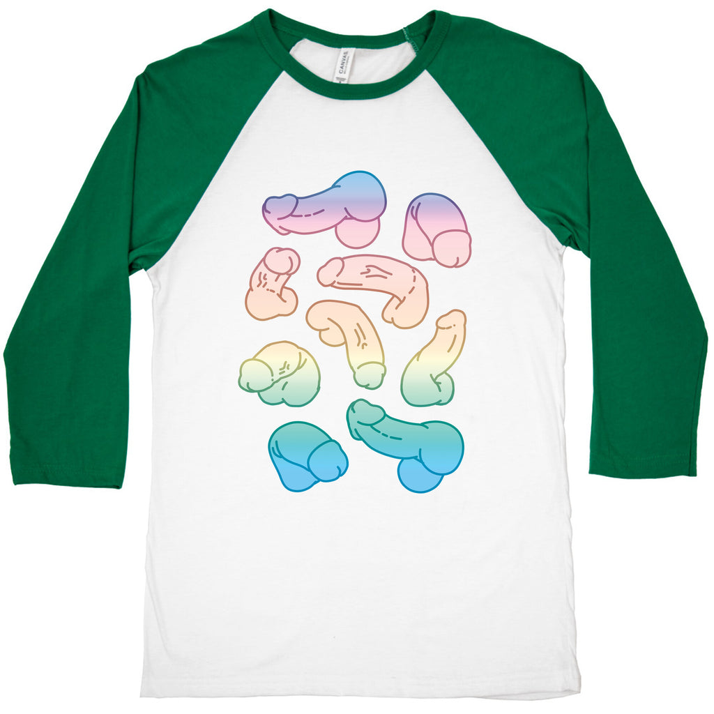 Pastel Penis Pattern Baseball Tee