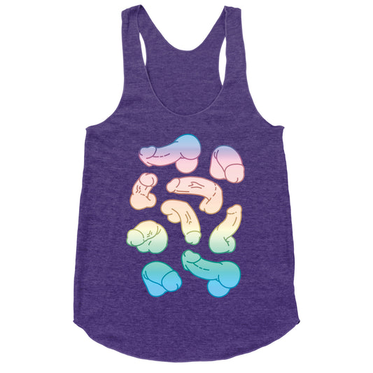 Pastel Penis Pattern Racerback Tank