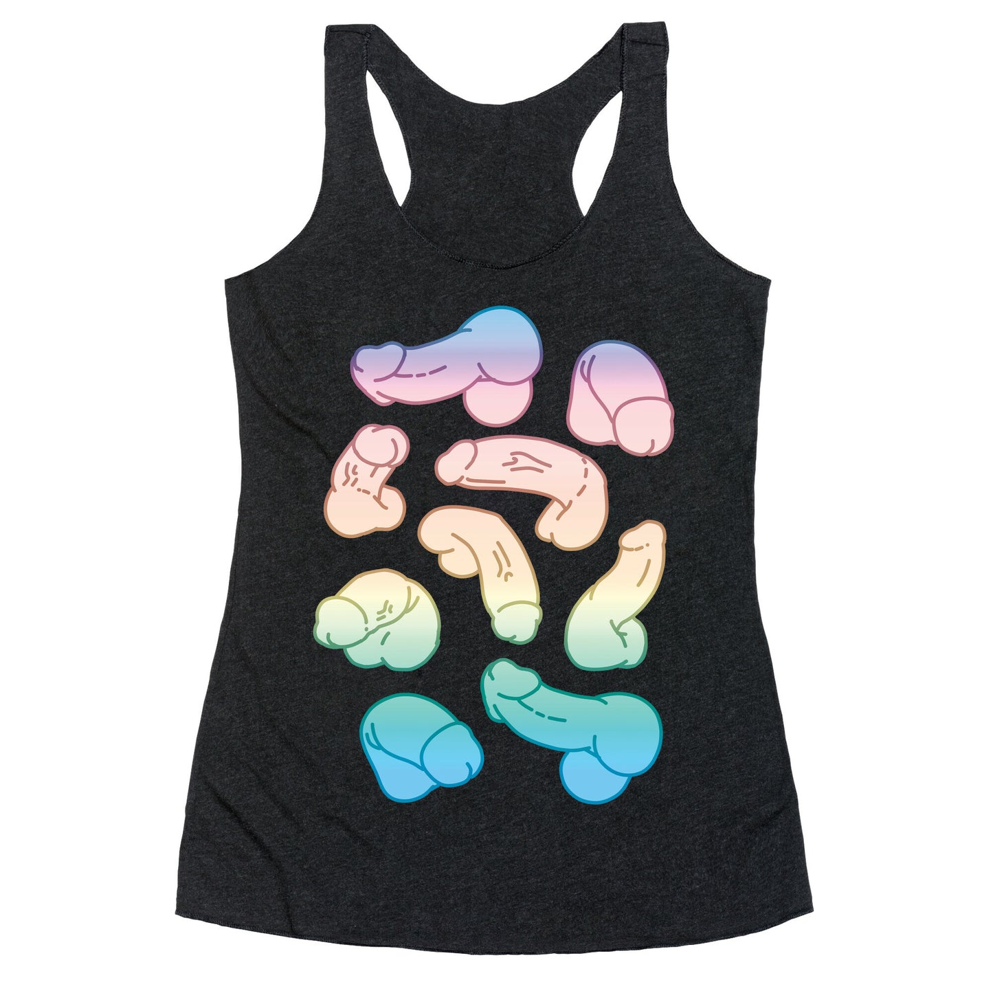 Pastel Penis Pattern Racerback Tank