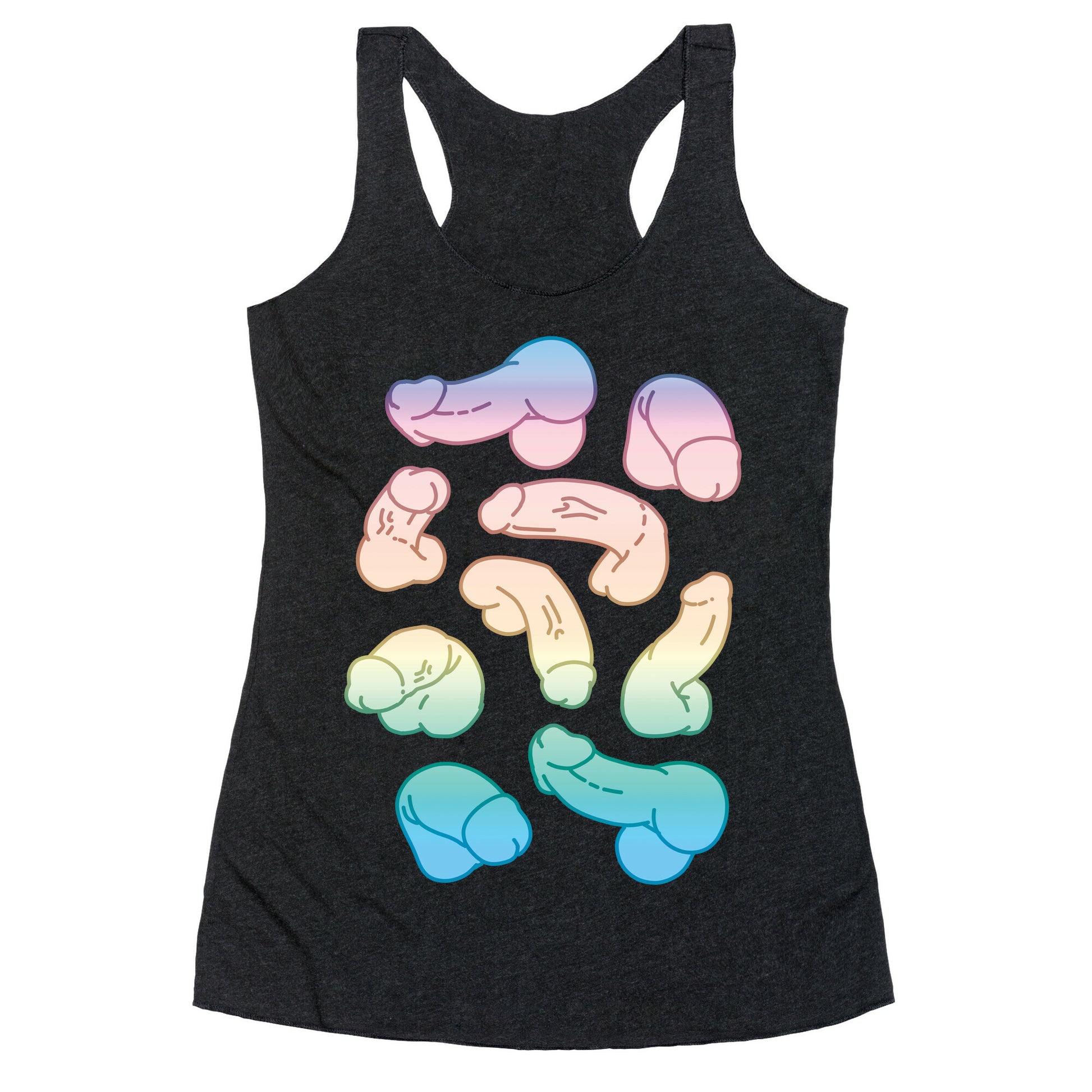 Pastel Penis Pattern Racerback Tank