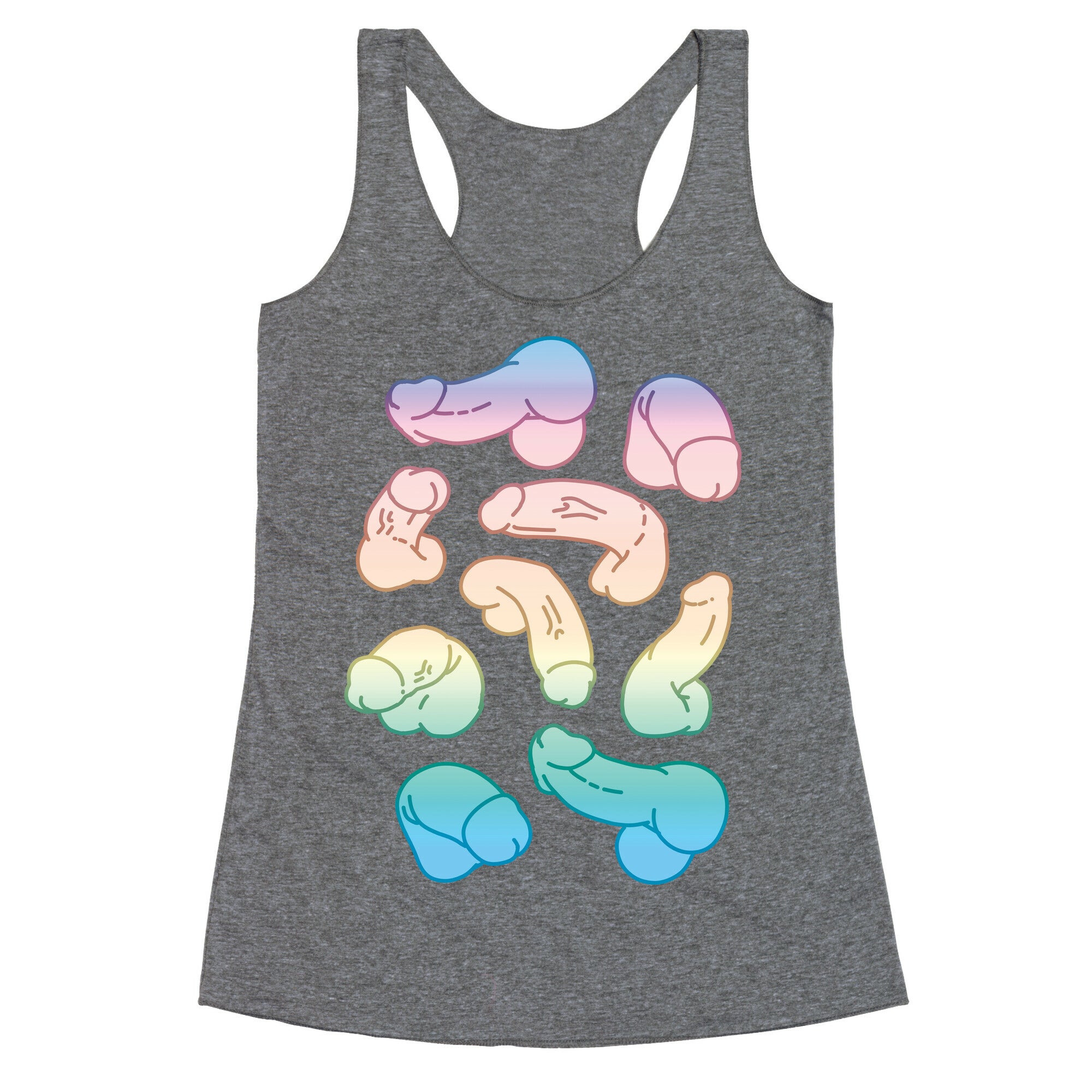 Pastel Penis Pattern Racerback Tank