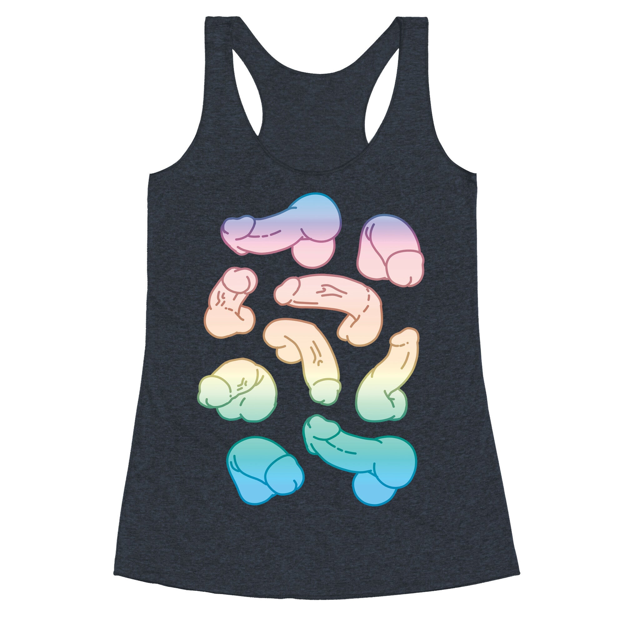 Pastel Penis Pattern Racerback Tank