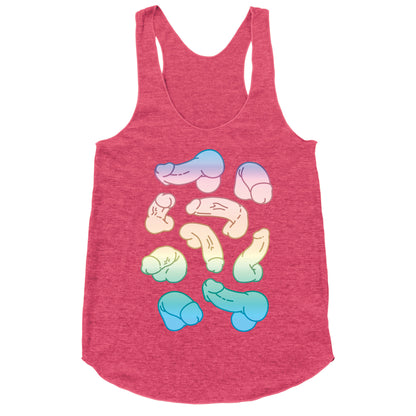 Pastel Penis Pattern Racerback Tank