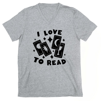 I Love To Read Tarot V-Neck