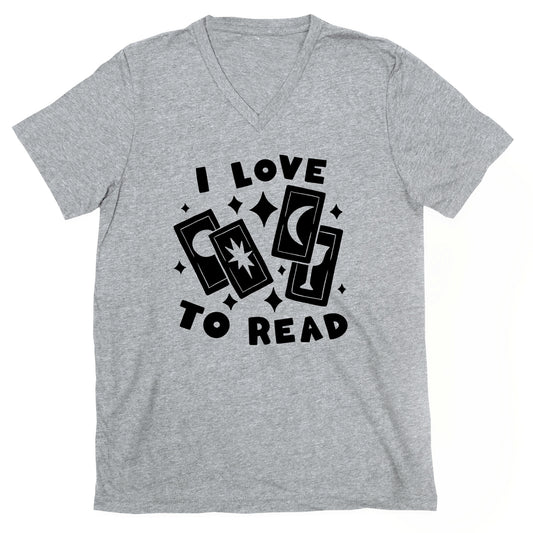 I Love To Read Tarot V-Neck