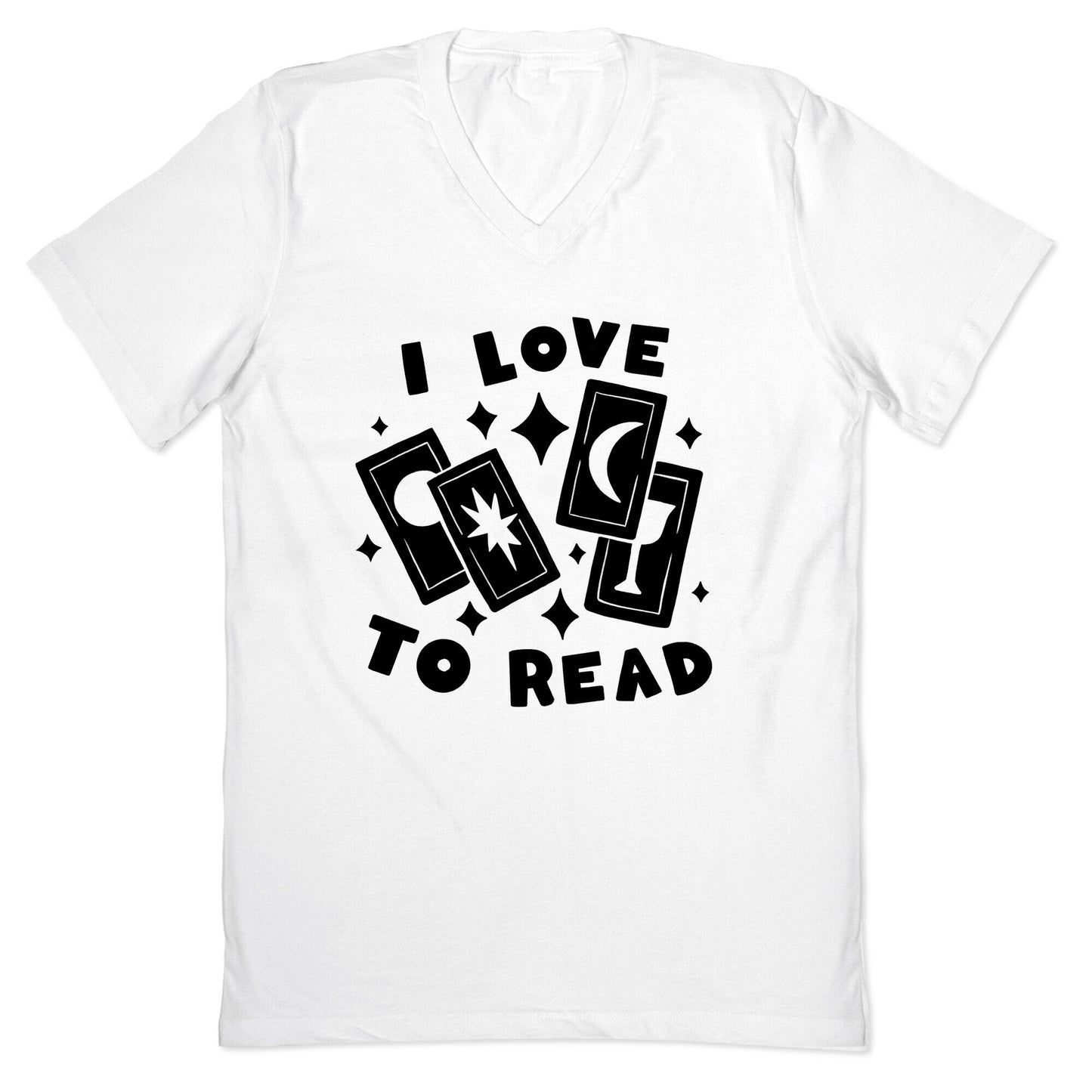 I Love To Read Tarot V-Neck