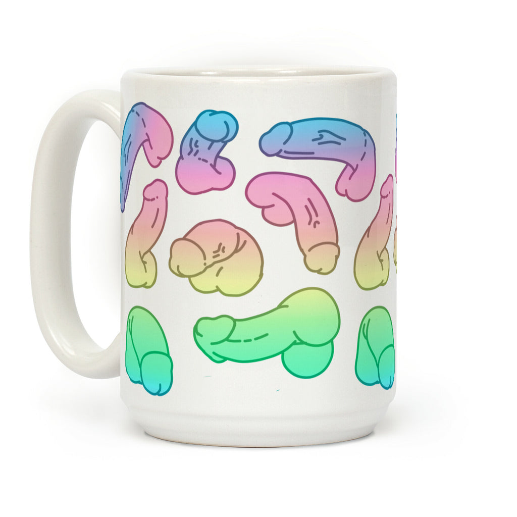 Pastel Penis Pattern Coffee Mug