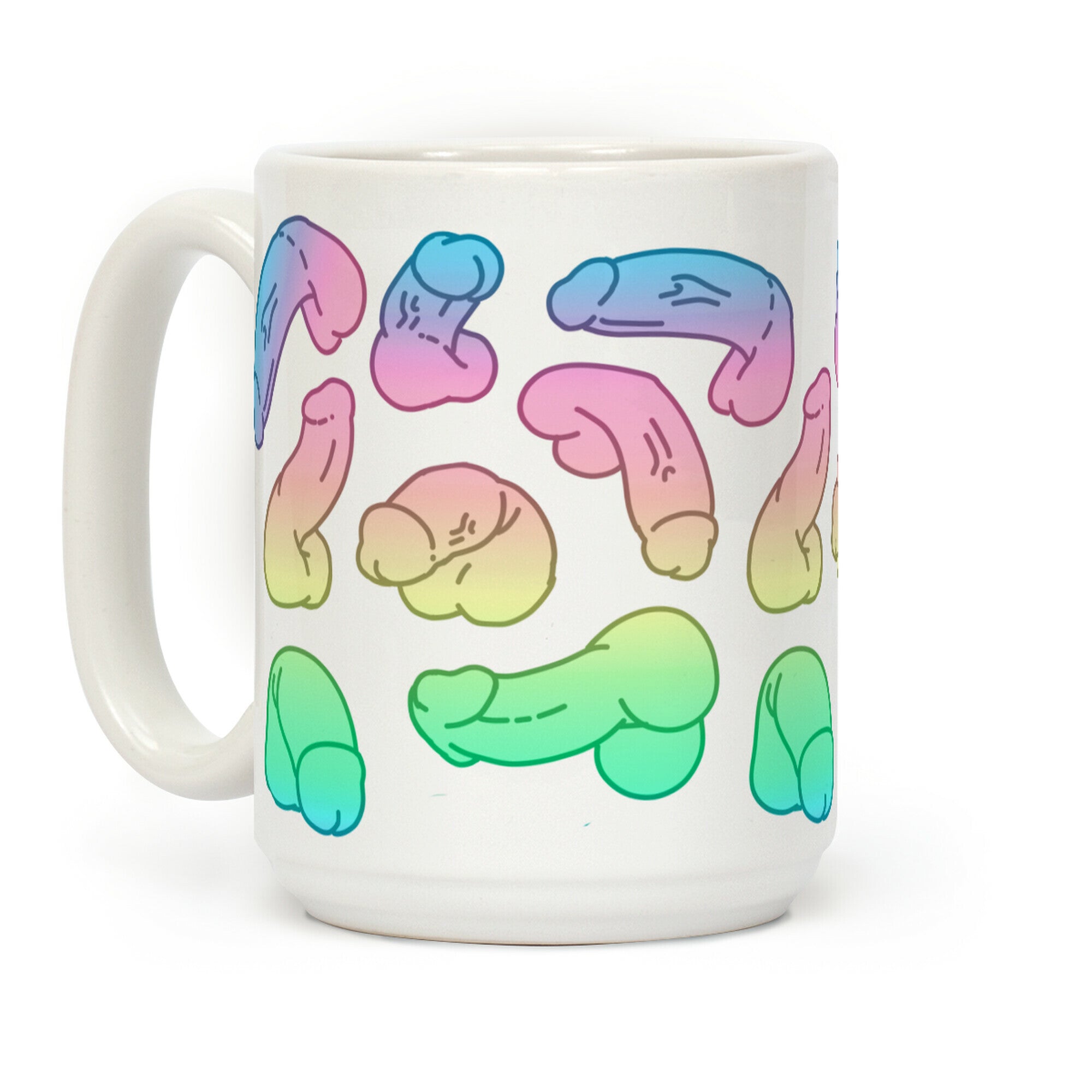Pastel Penis Pattern Coffee Mug