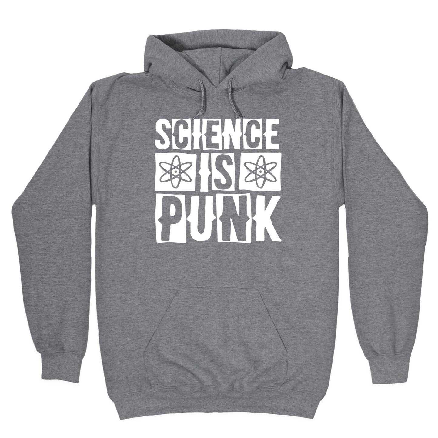 Science Is Punk White Print Hoodie