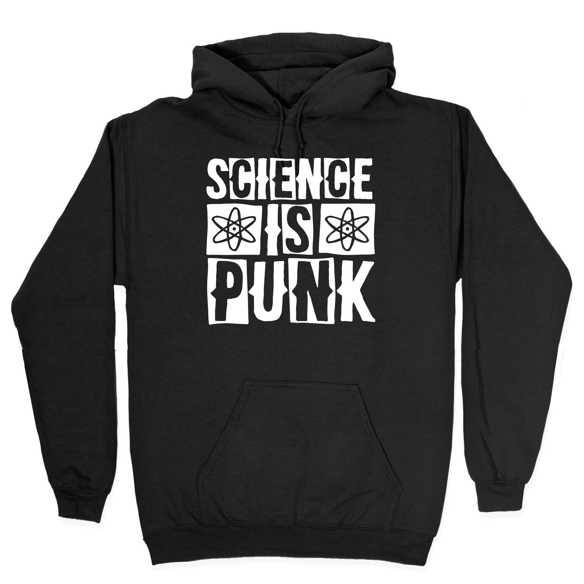 Science Is Punk White Print Hoodie
