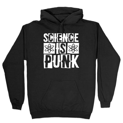 Science Is Punk White Print Hoodie