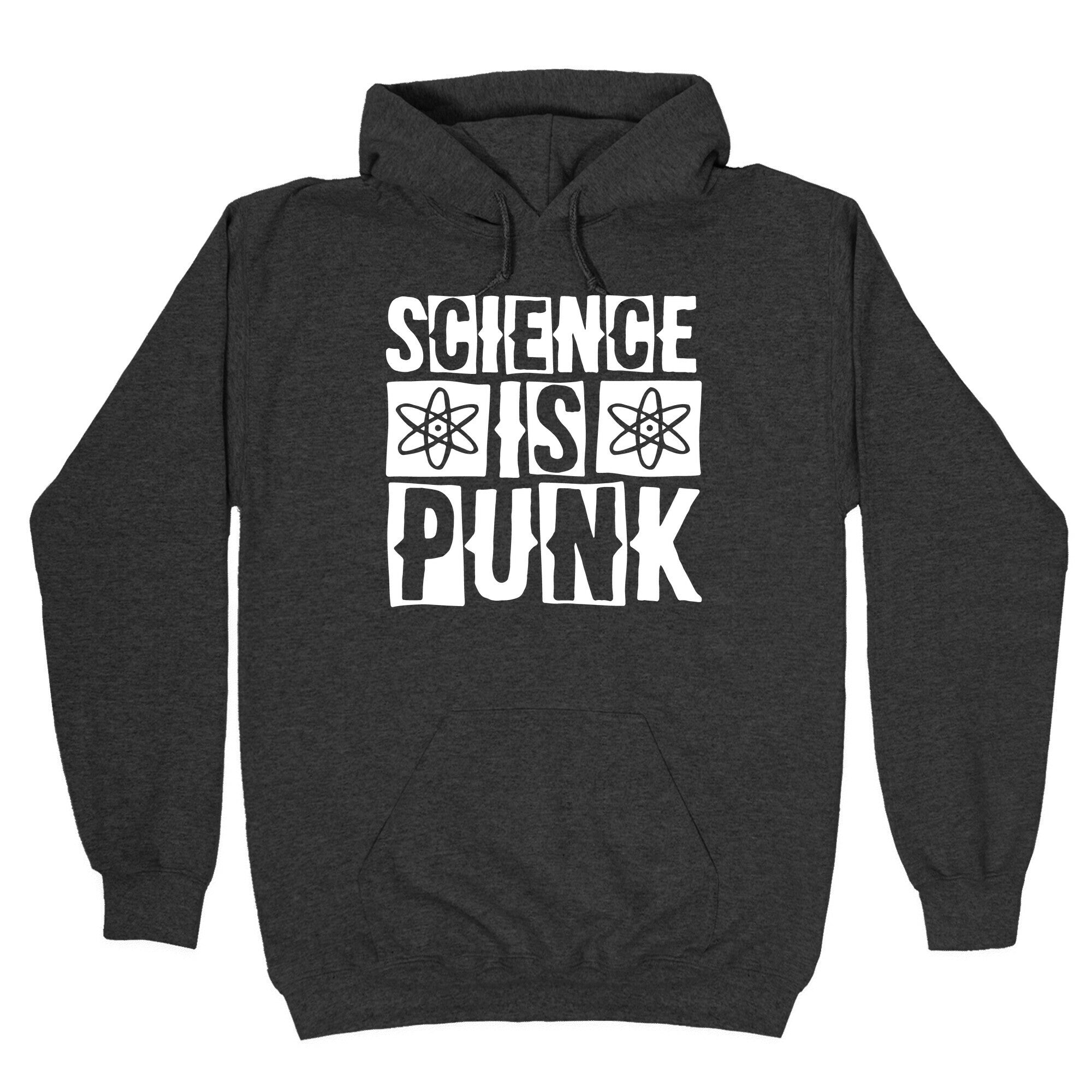 Science Is Punk White Print Hoodie