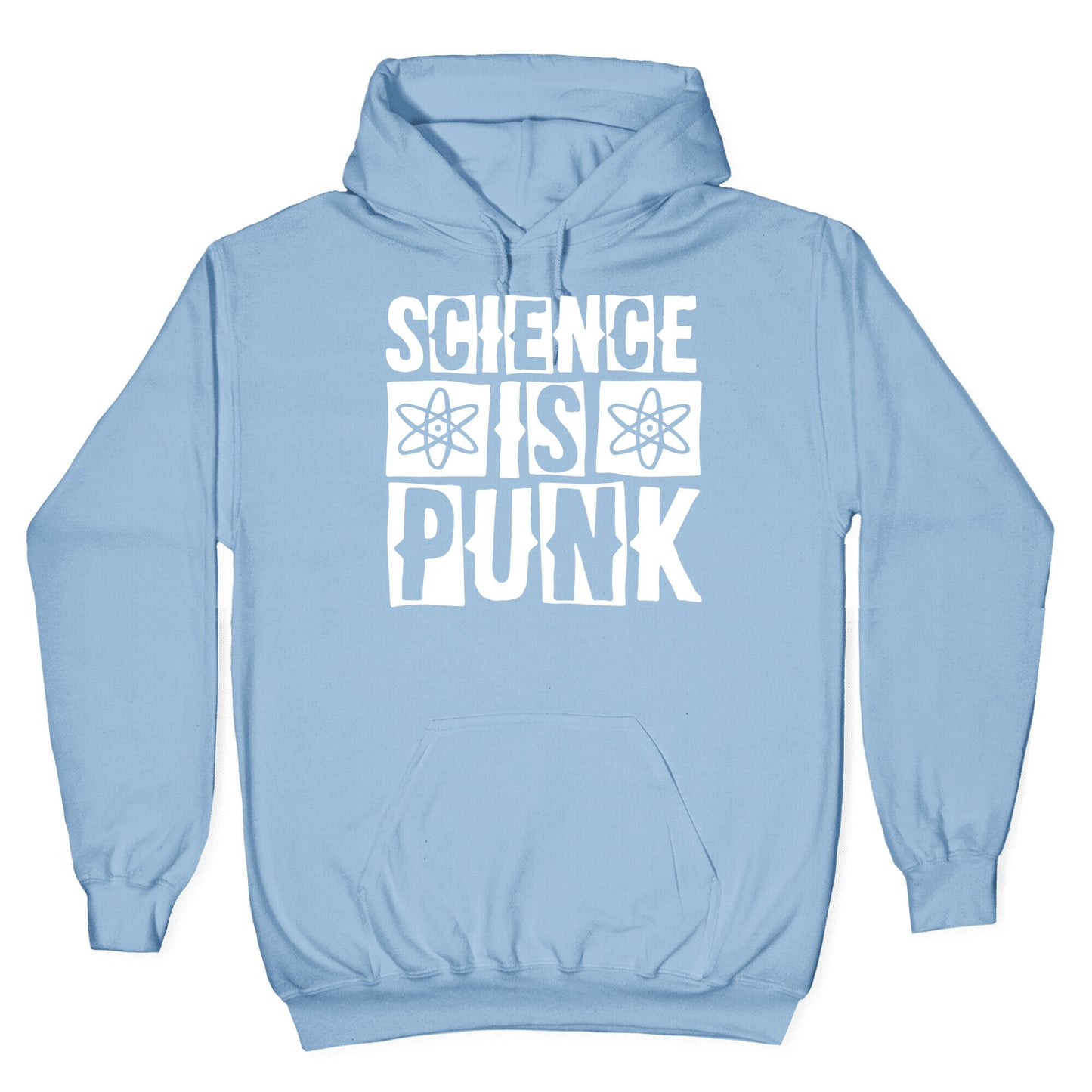 Science Is Punk White Print Hoodie