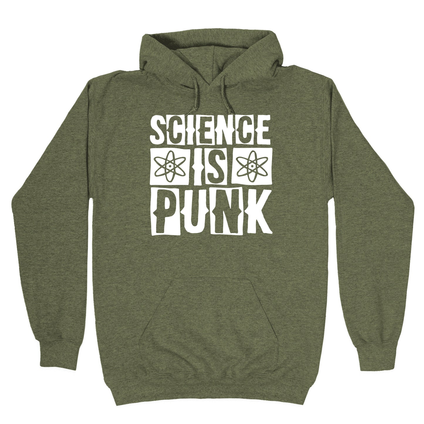 Science Is Punk White Print Hoodie