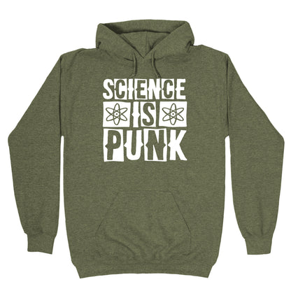 Science Is Punk White Print Hoodie