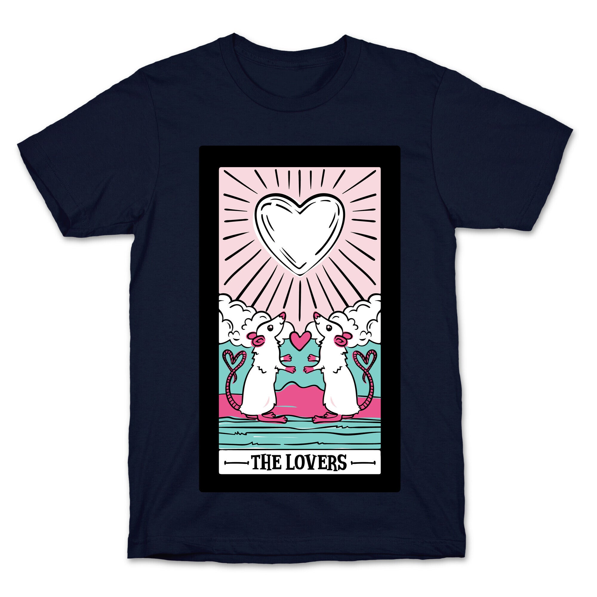 The Rat Lovers Tarot White Print T-Shirt