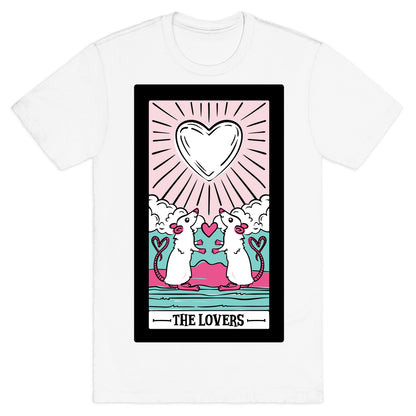 The Rat Lovers Tarot White Print T-Shirt