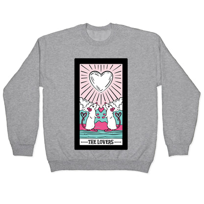 The Rat Lovers Tarot White Print Crewneck Sweatshirt