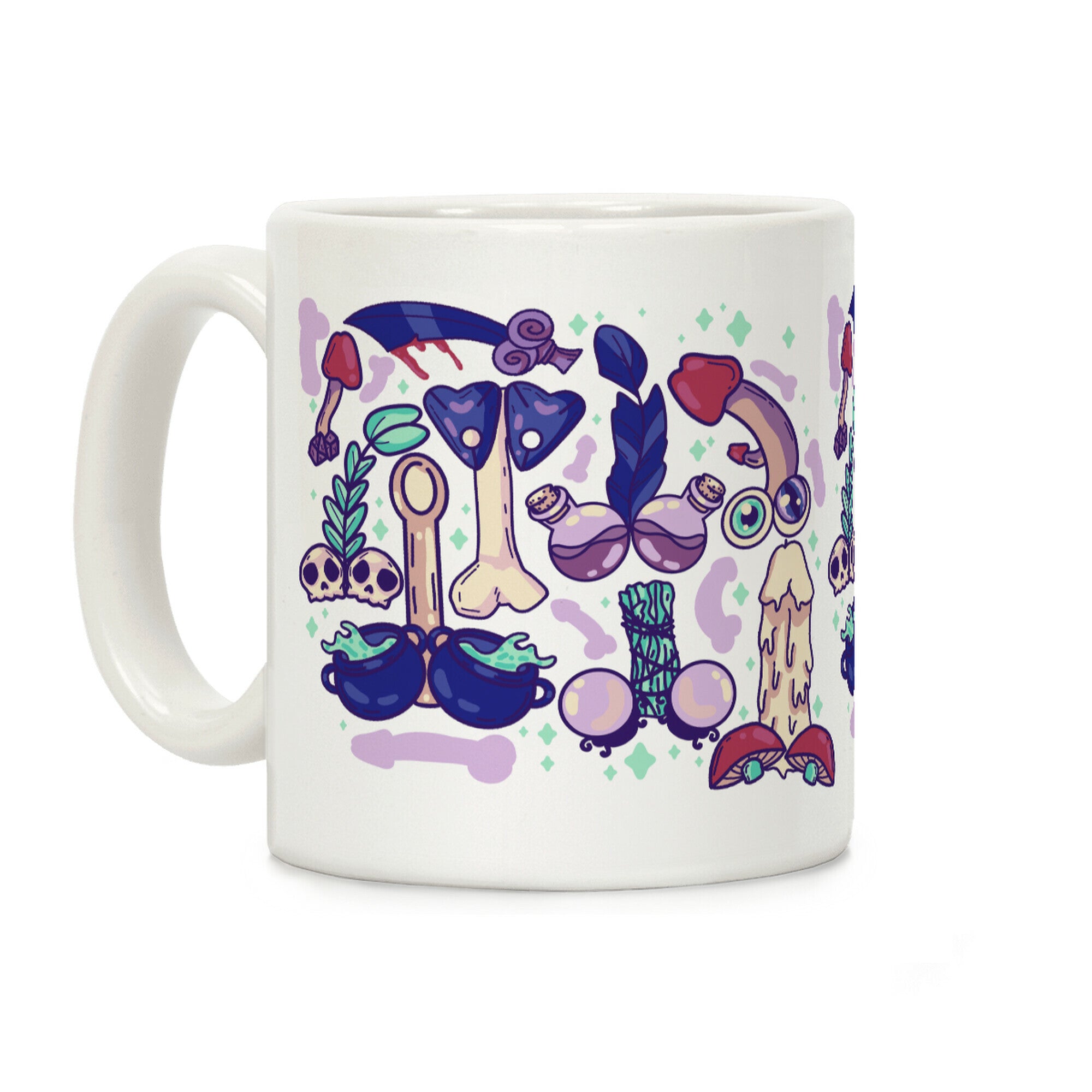 Phallic Witchy Things Pattern Coffee Mug