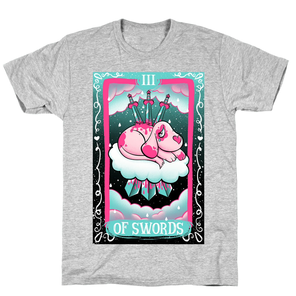 Creepy Cute Tarots: Three Of Swords T-Shirt