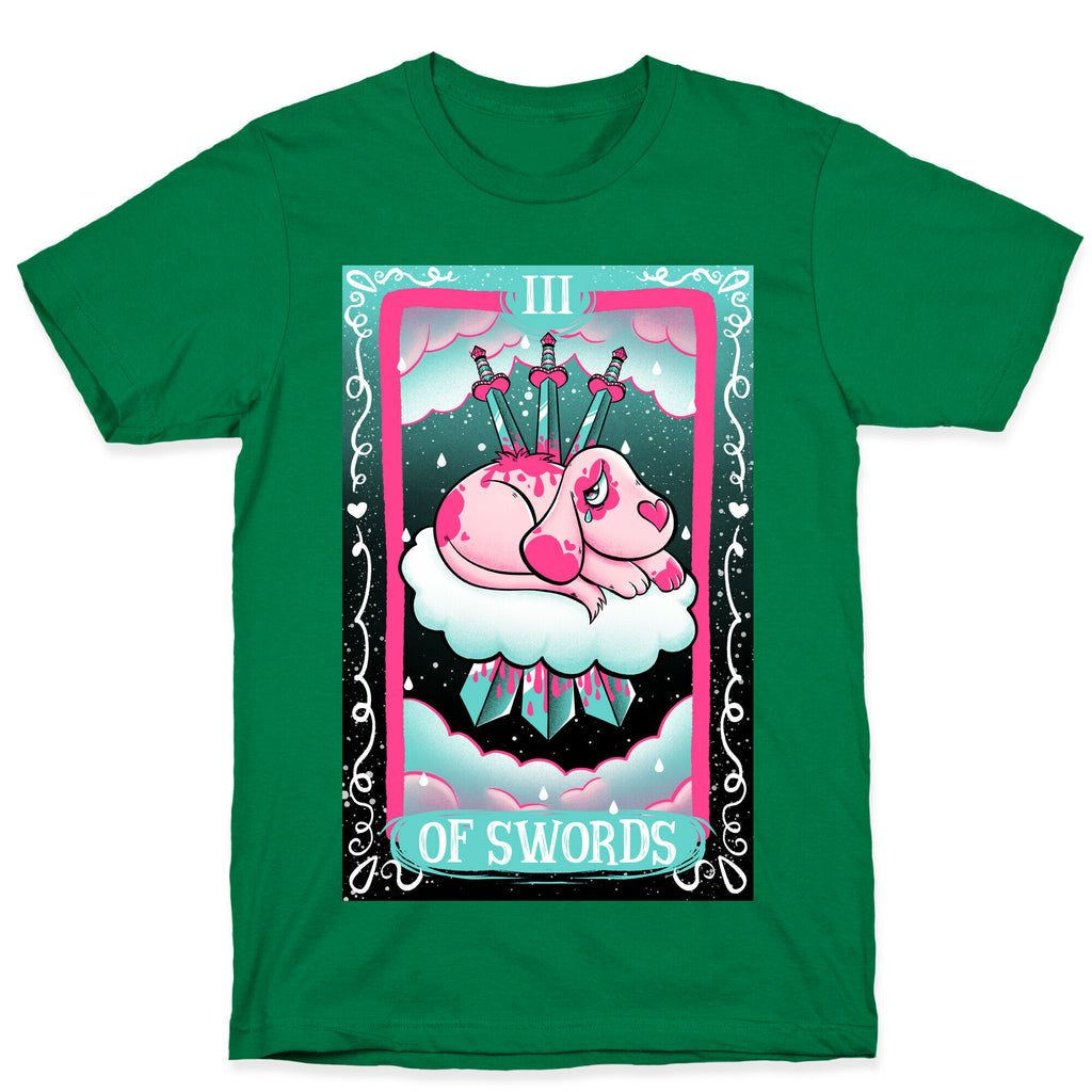 Creepy Cute Tarots: Three Of Swords T-Shirt