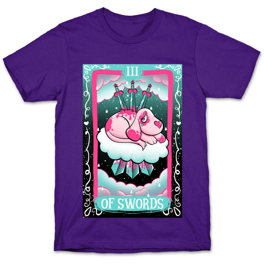 Creepy Cute Tarots: Three Of Swords T-Shirt
