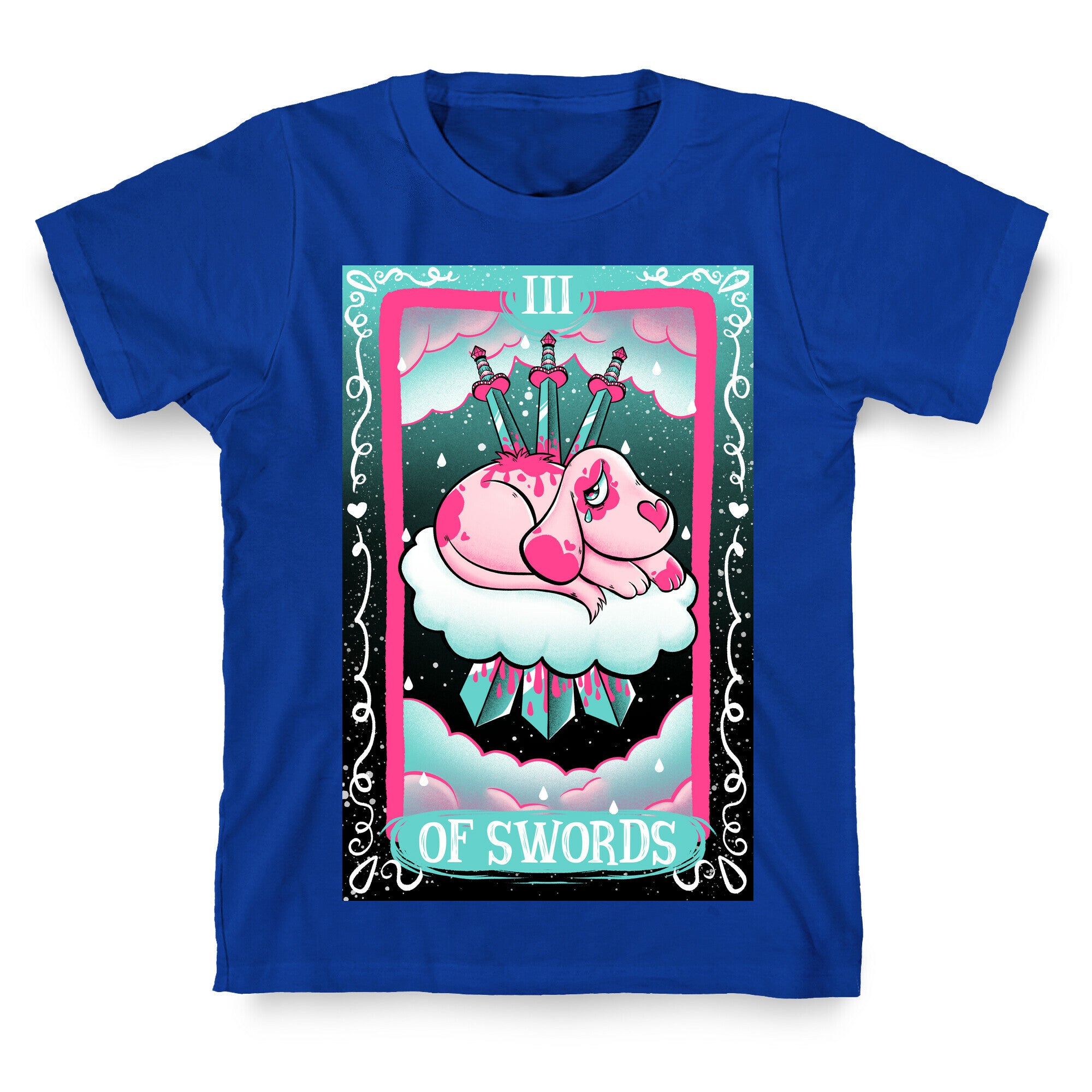 Creepy Cute Tarots: Three Of Swords T-Shirt