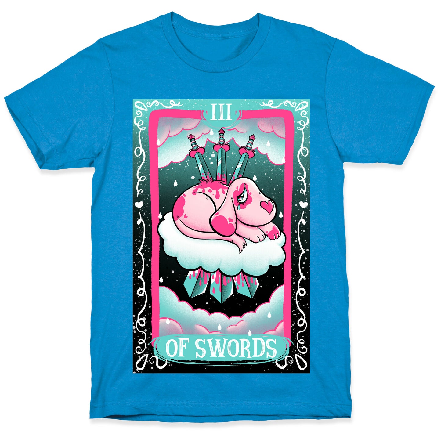 Creepy Cute Tarots: Three Of Swords T-Shirt
